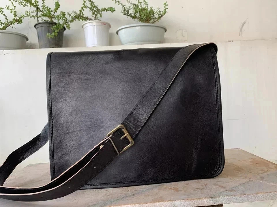 Vintage Brown Pro Max Leather Laptop Satchel Messenger Bag for Men New