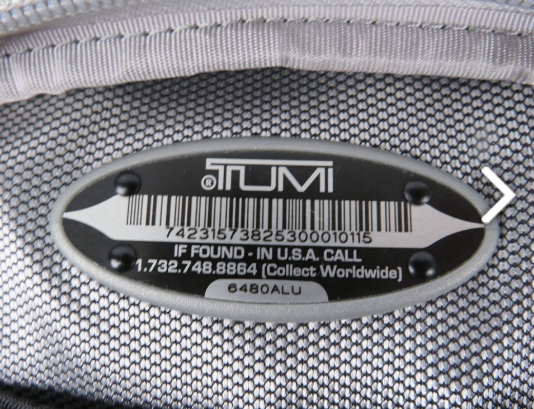 Tumi T3 Computer Laptop Silver Gray Backpack 6480ALU