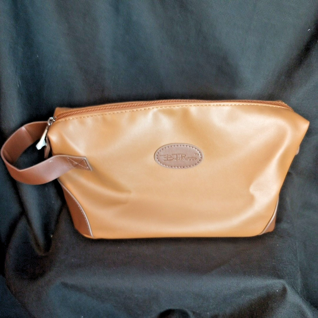 New Bella Russo Toiletry Bag Men’s Shaving Travel Bag Brown Myanmar Polyurethane