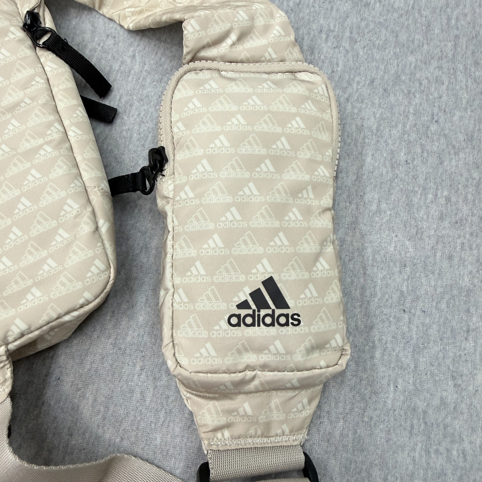 Adidas Essentials 2 Sling Crossbody Bag Beige All Over Mini Monogram Wonder Pack