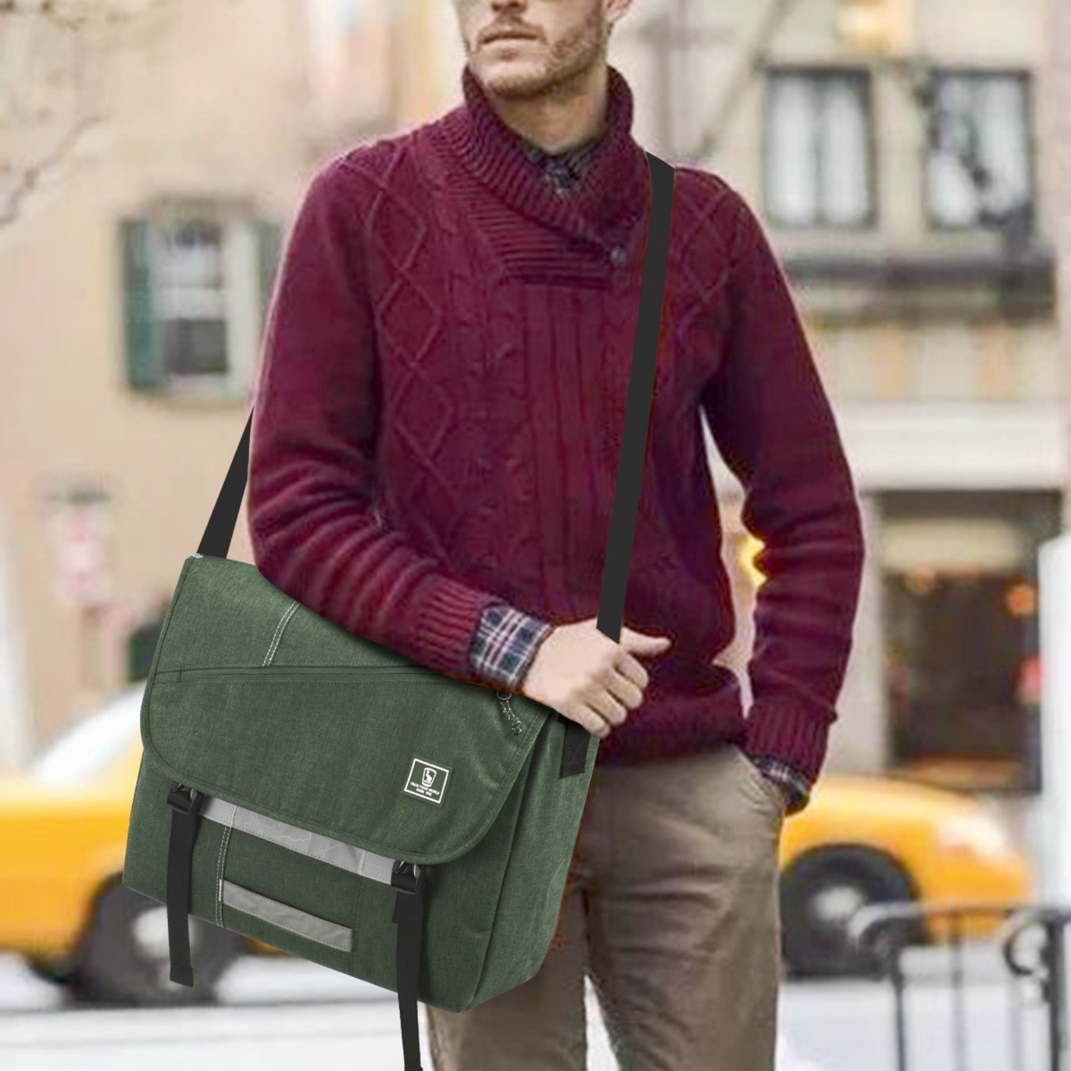 OIWAS Messenger Bag 15.6″ Laptop Shoulder Bag Crossbody Travel Bag for Men Women