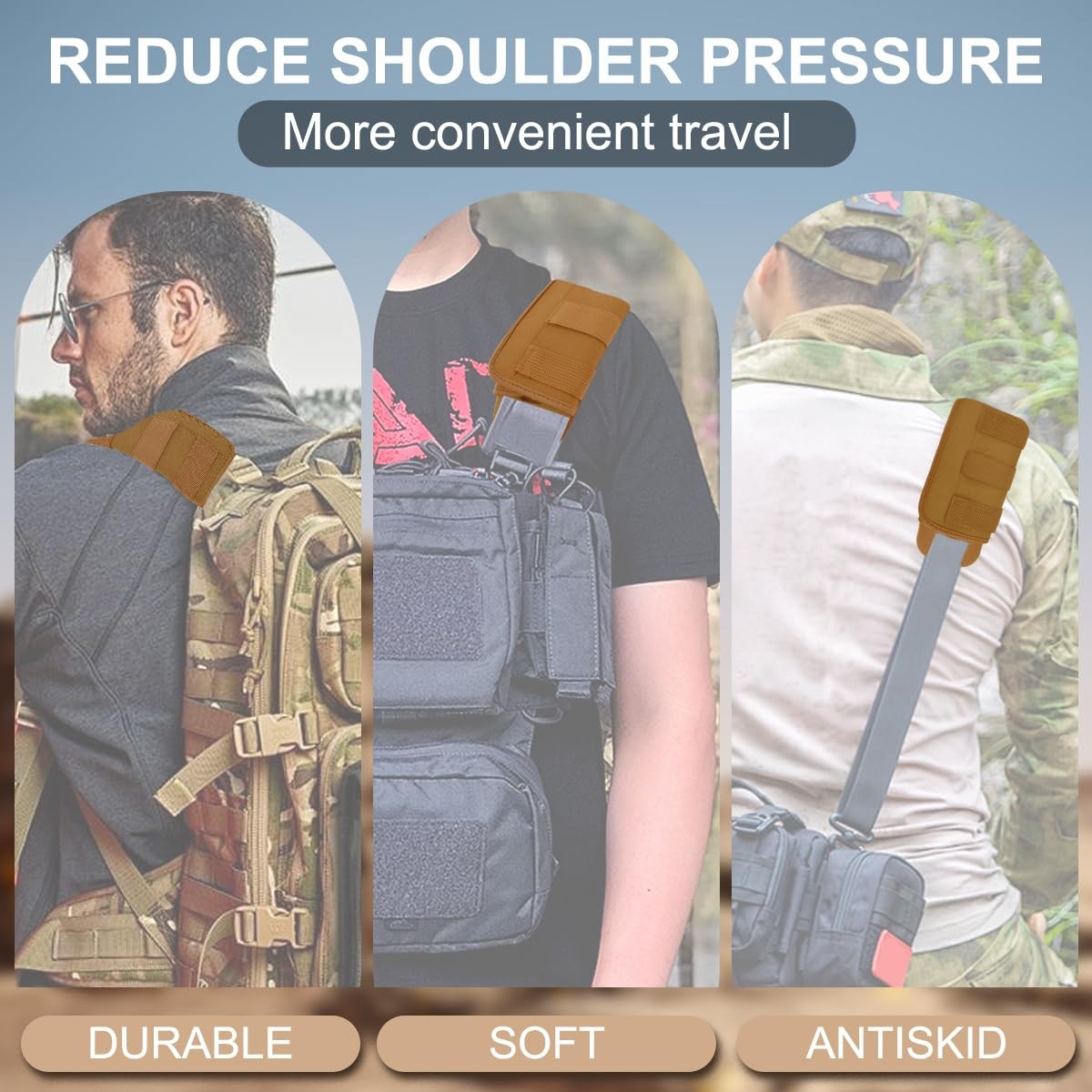 2 Pack Universal Wide Shoulder Pad Ultra Thick Cushion for Luggage Backpack