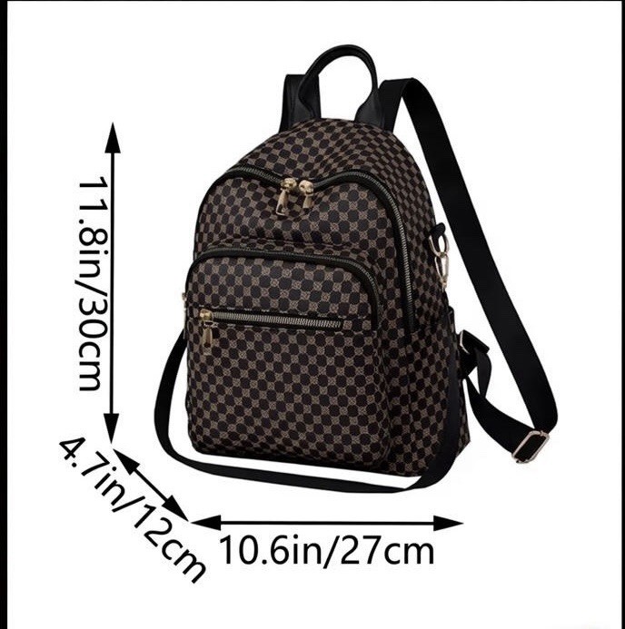 Leather Backpack School College Bookbag Leisure Business Travel 15.6-in