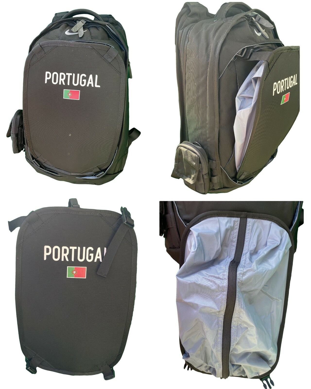 New Vintage NIKE PORTUGAL Multi Section BACKPACK Rucksack Laptop Sports Bag