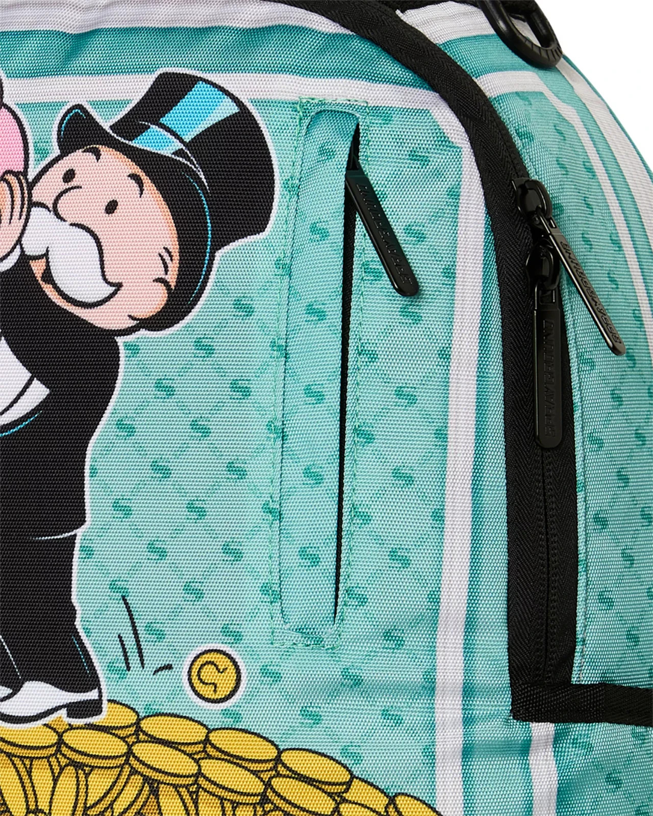 Sprayground x Monopoly Money Pile Backpack🔥New Black Bookbag Large School Bag