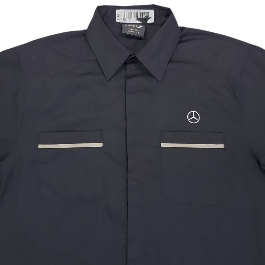 M/old clothes aramark short sleeve work shirt Mercedes Benz embroidery