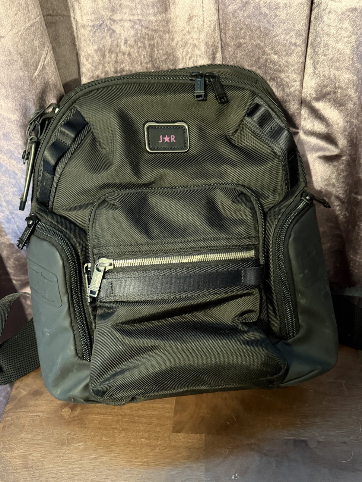 Tumi Alpha Bravo Navigation Backpack Black Laptop Travel Pre-Owned Expandable