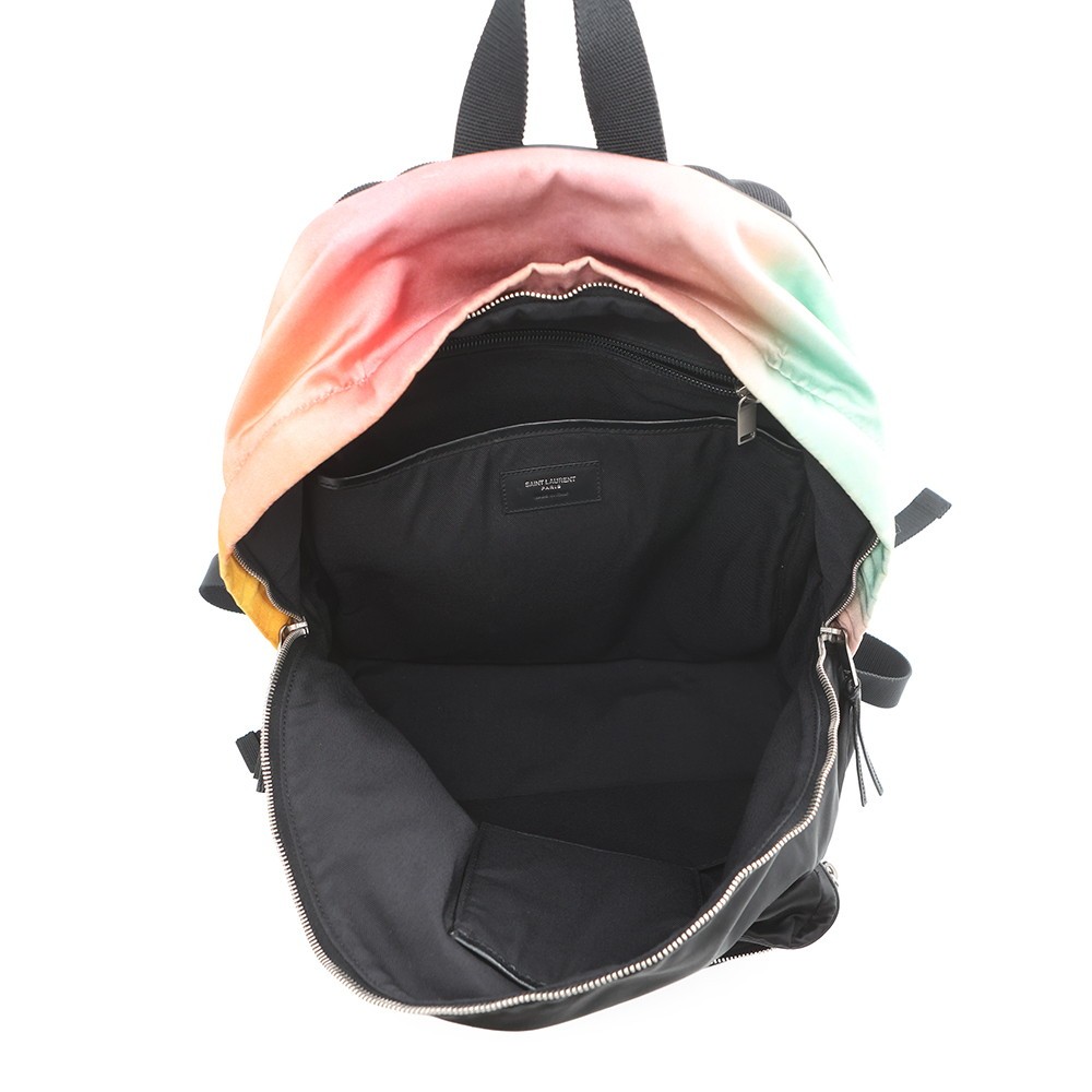 SAINT LAURENT PARIS City Backpack Nylon Black/Multicolor 465448