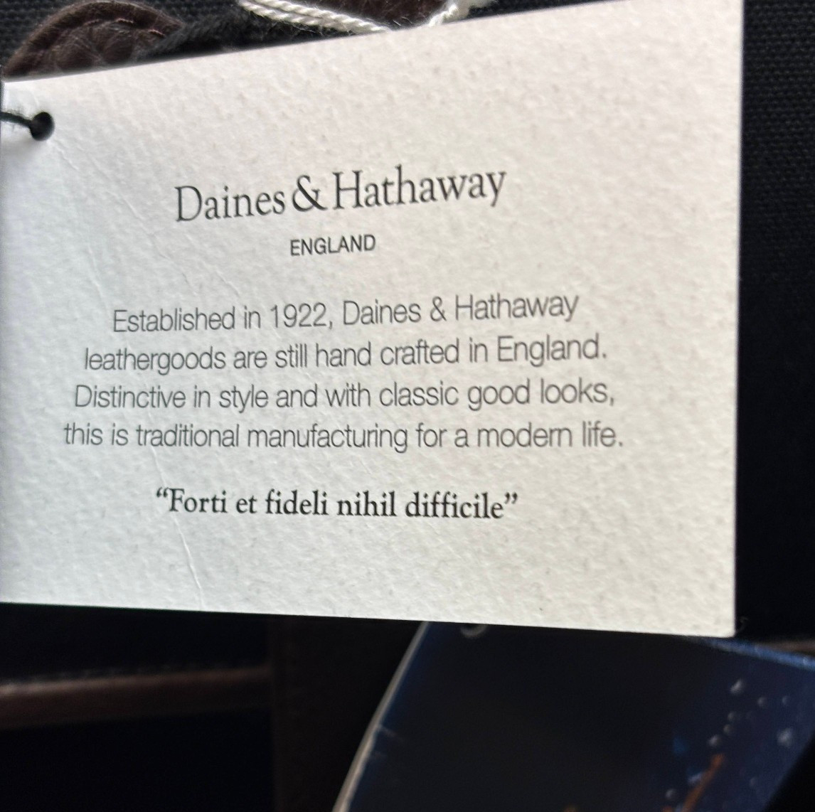 $355 New Daines & Hathaway Ventile Canvas Leather Backpack Navy Ventile DUFFLE