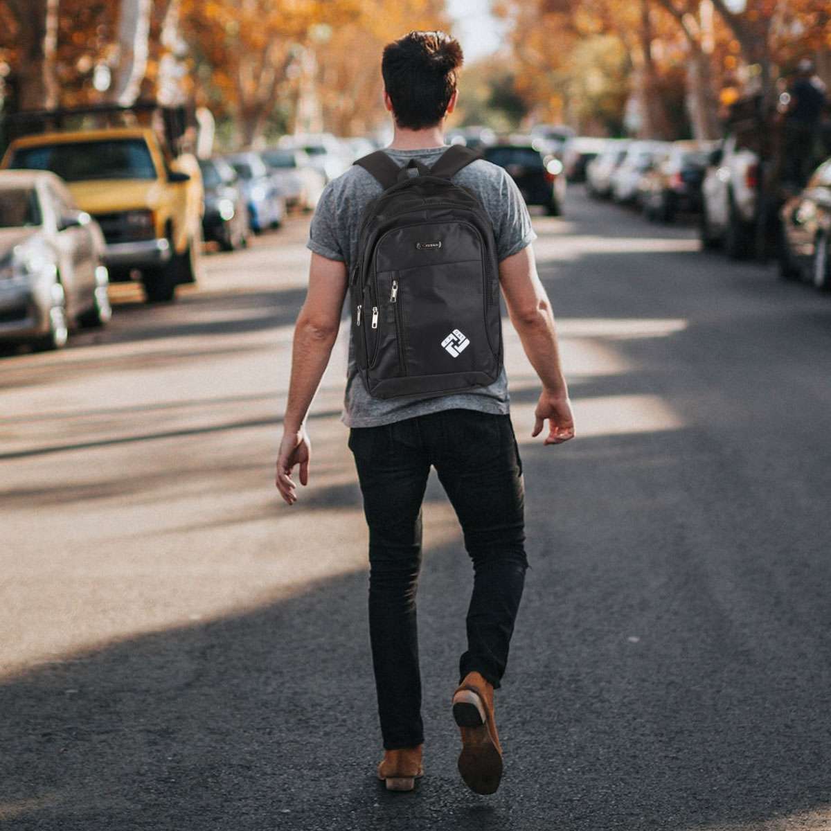 17″ Large Laptop Backpack Oxford Backpack Travel Business Bag w/ USB Charge Port