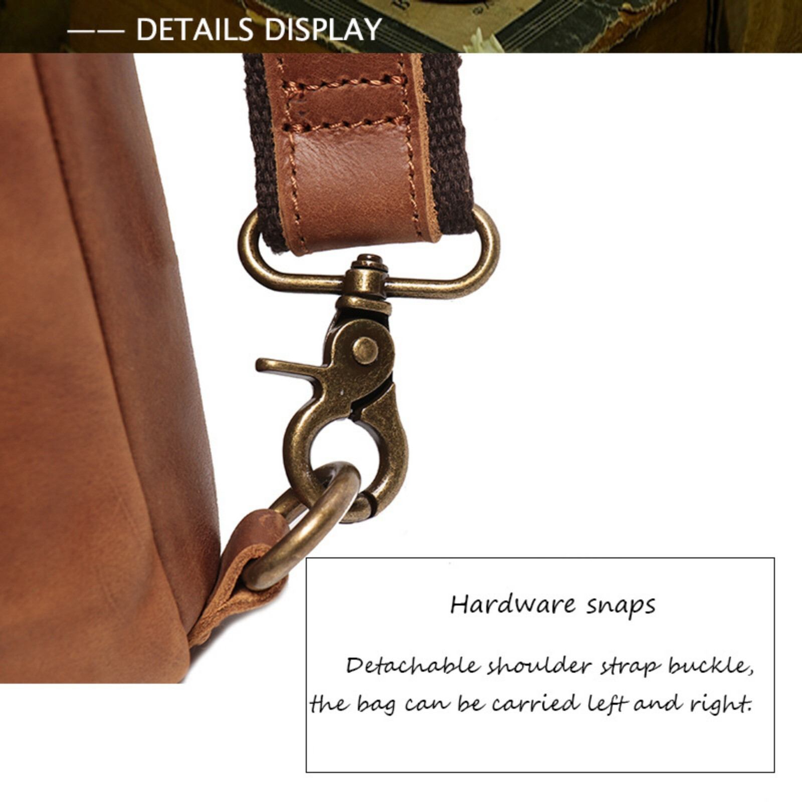 Men’s Leather Chest Sling Bag Crossbody Travel Backpack Shoulder Pack