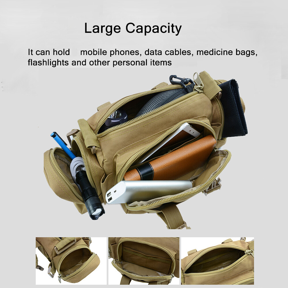 Outdoor Military Tactical Backpack Waist Pack Bag Molle Camping Hiking Pouch