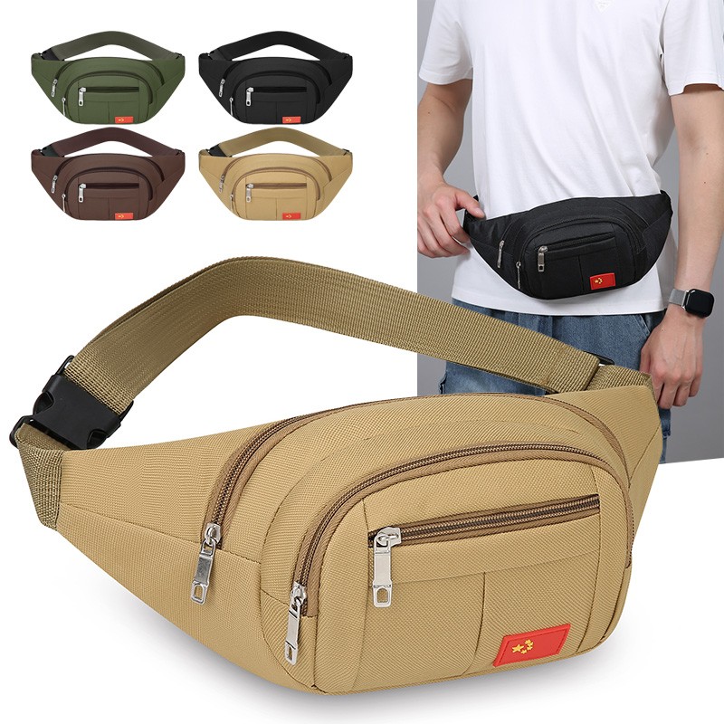 Men’s Breast Package Waterproof Outdoor Sports Bag Waist Bag Crossbody Fanny Bag