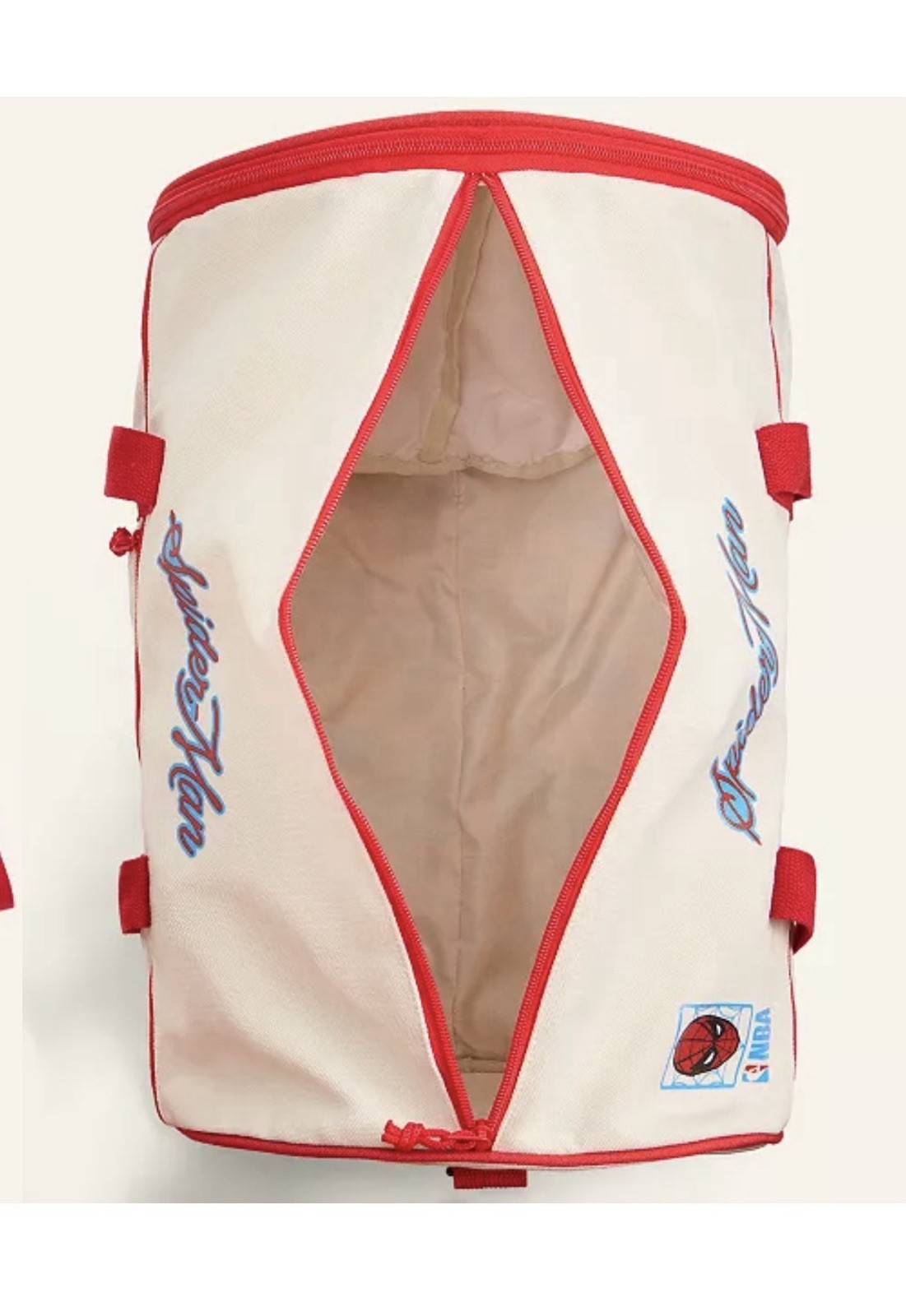 Marvel Spider-Man NBA Crossover Duffel Bag White Red Gym Travel collectors