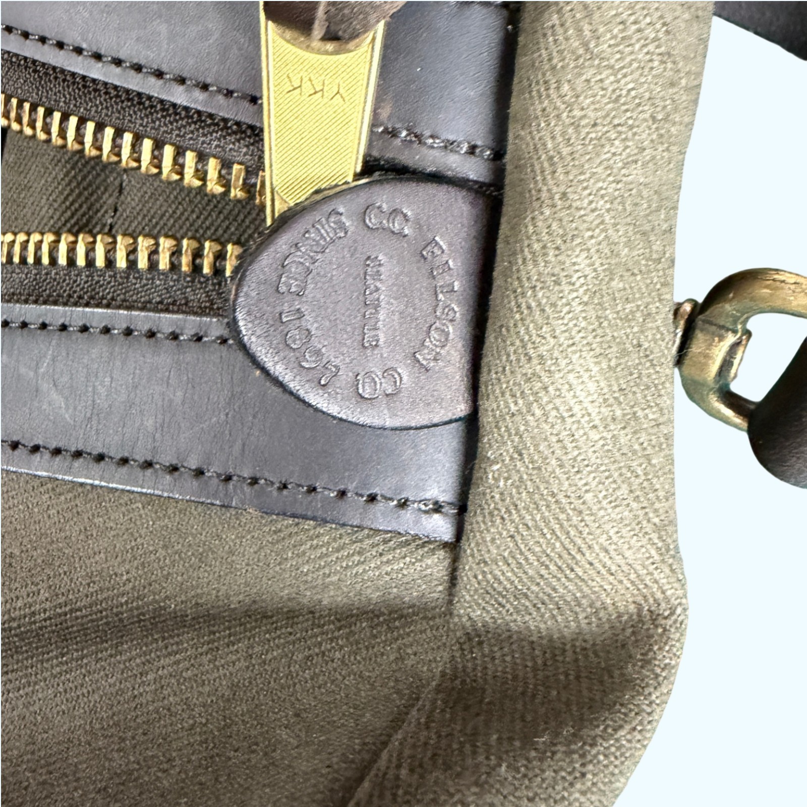 Filson Medium Rugged Twill Duffle Bag Bridle Leather Otter Green 222, 70222 OT