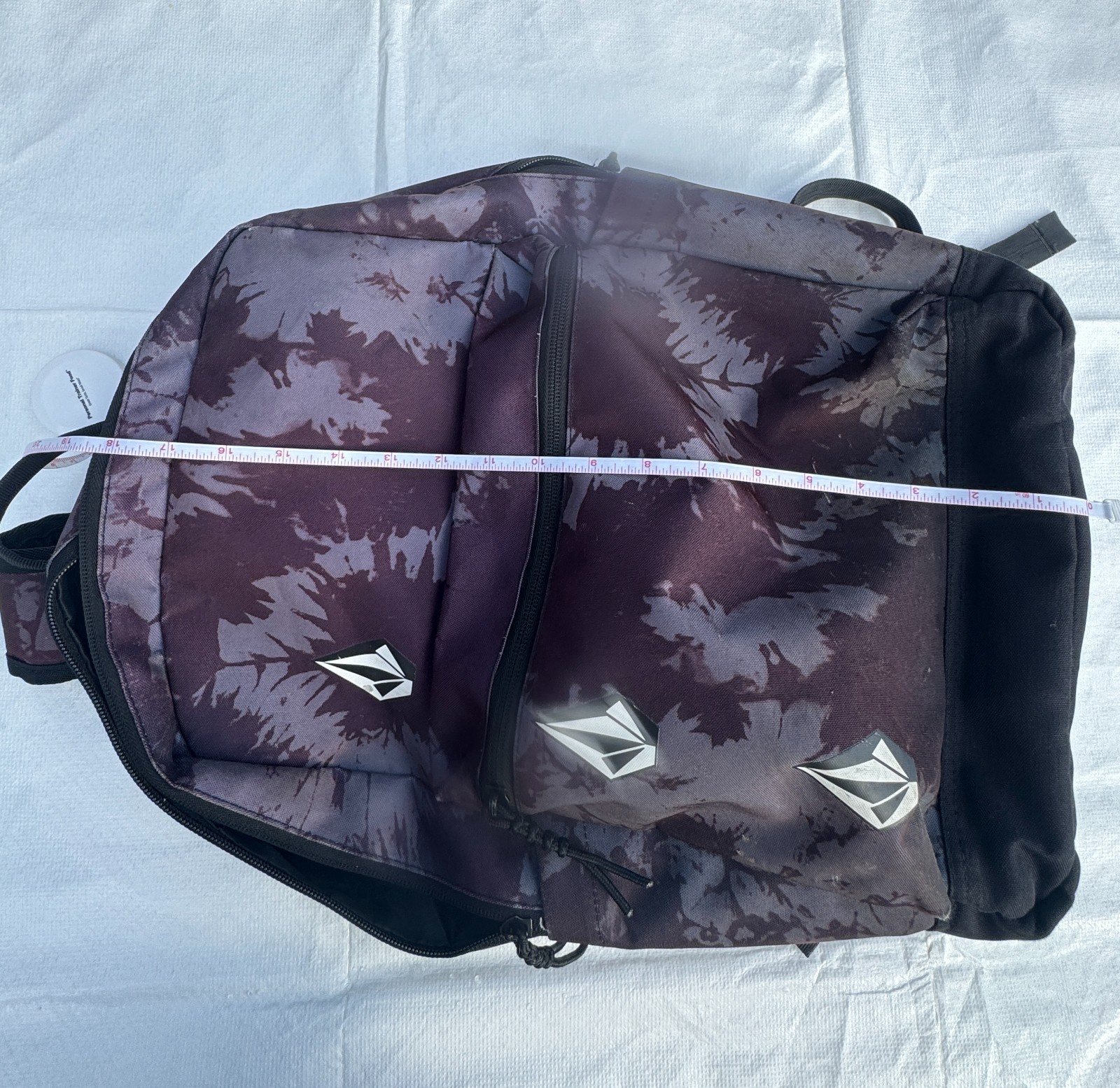 Volcom Skate Backpack Gray Black Camo School Travel Daypack Unisex