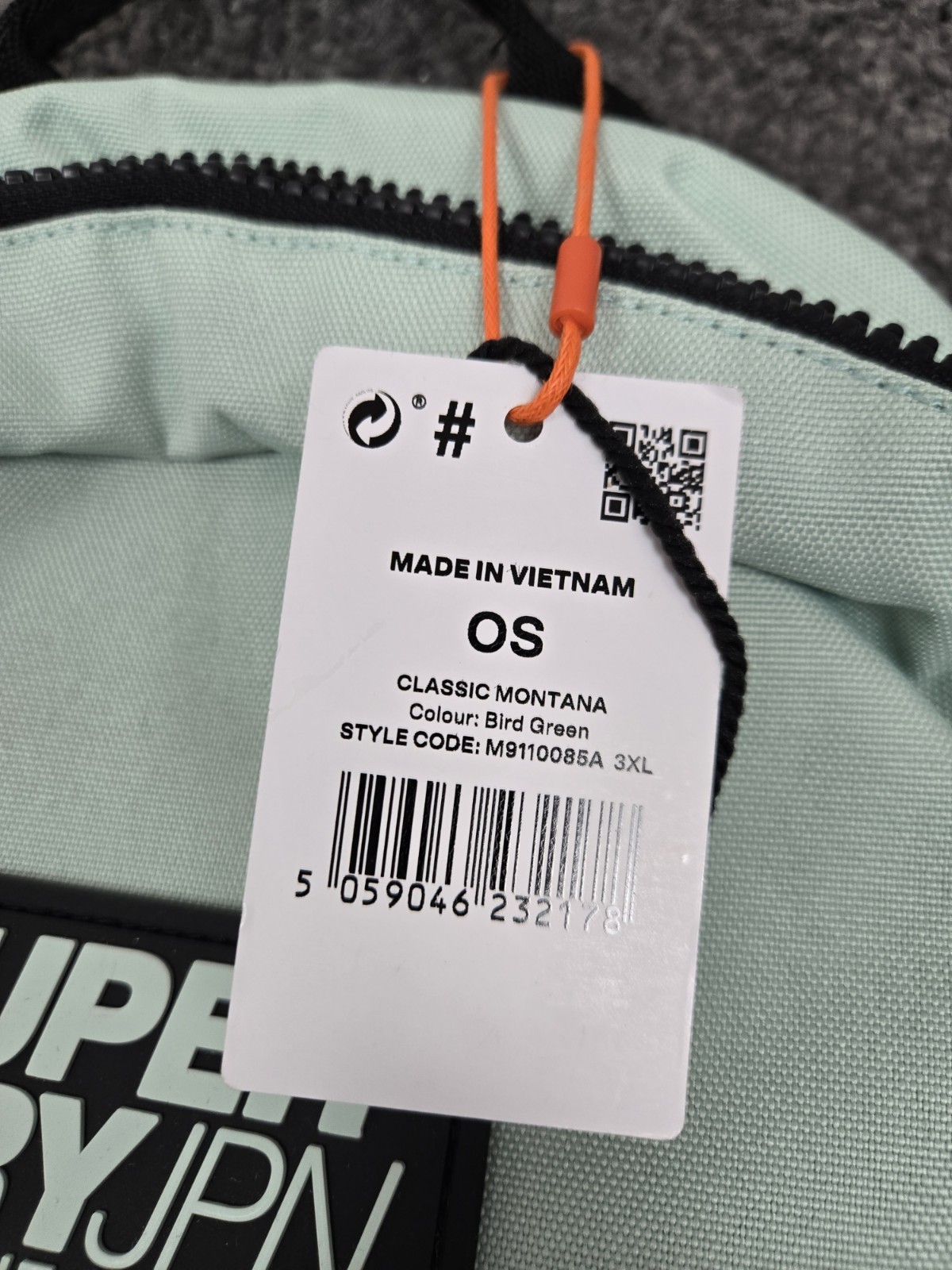 Superdry Backpack Classic Montana Pack Bird Green Solid Logo NEW With Tags NWT