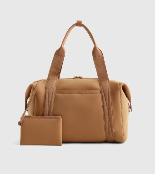 NWT QUINCE ALL DAY NEOPRENE DUFFLE TRAVEL DUFFEL BAG TRAVEL CARRYON MOCHA $102