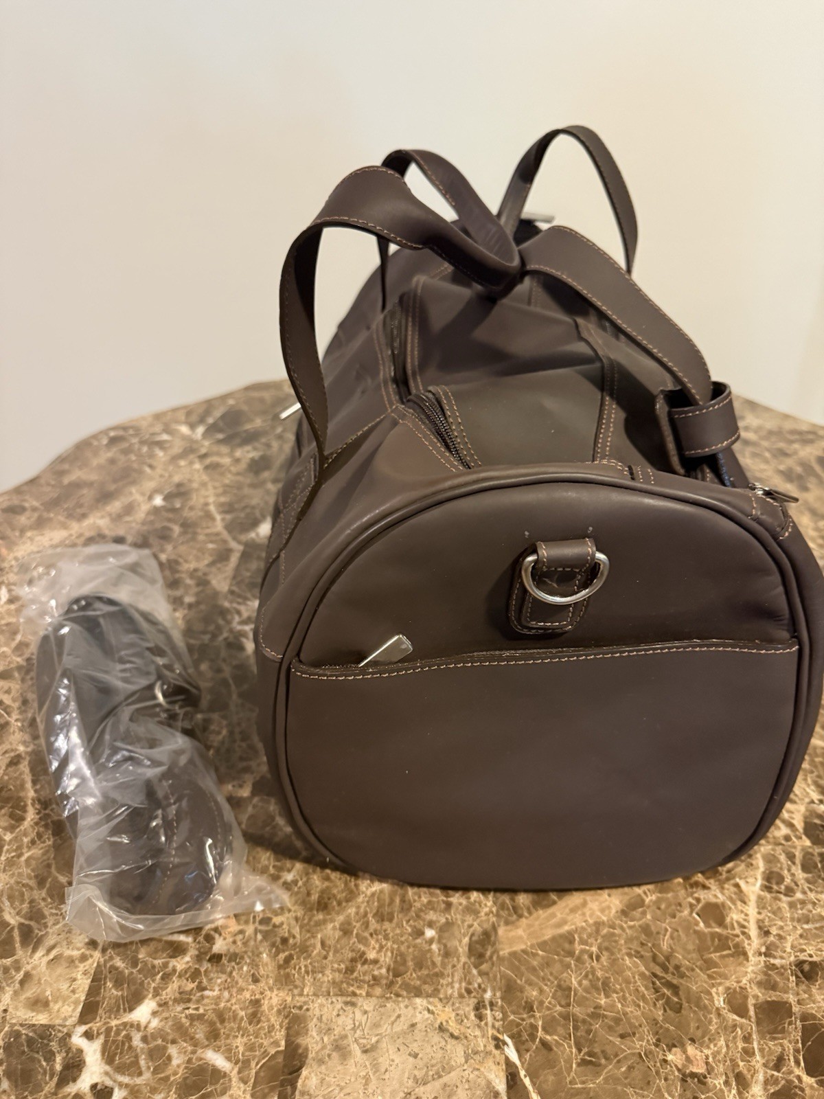 Rare Tesla Leather Weekender Bag From Referral Program – Matte Brown Leather