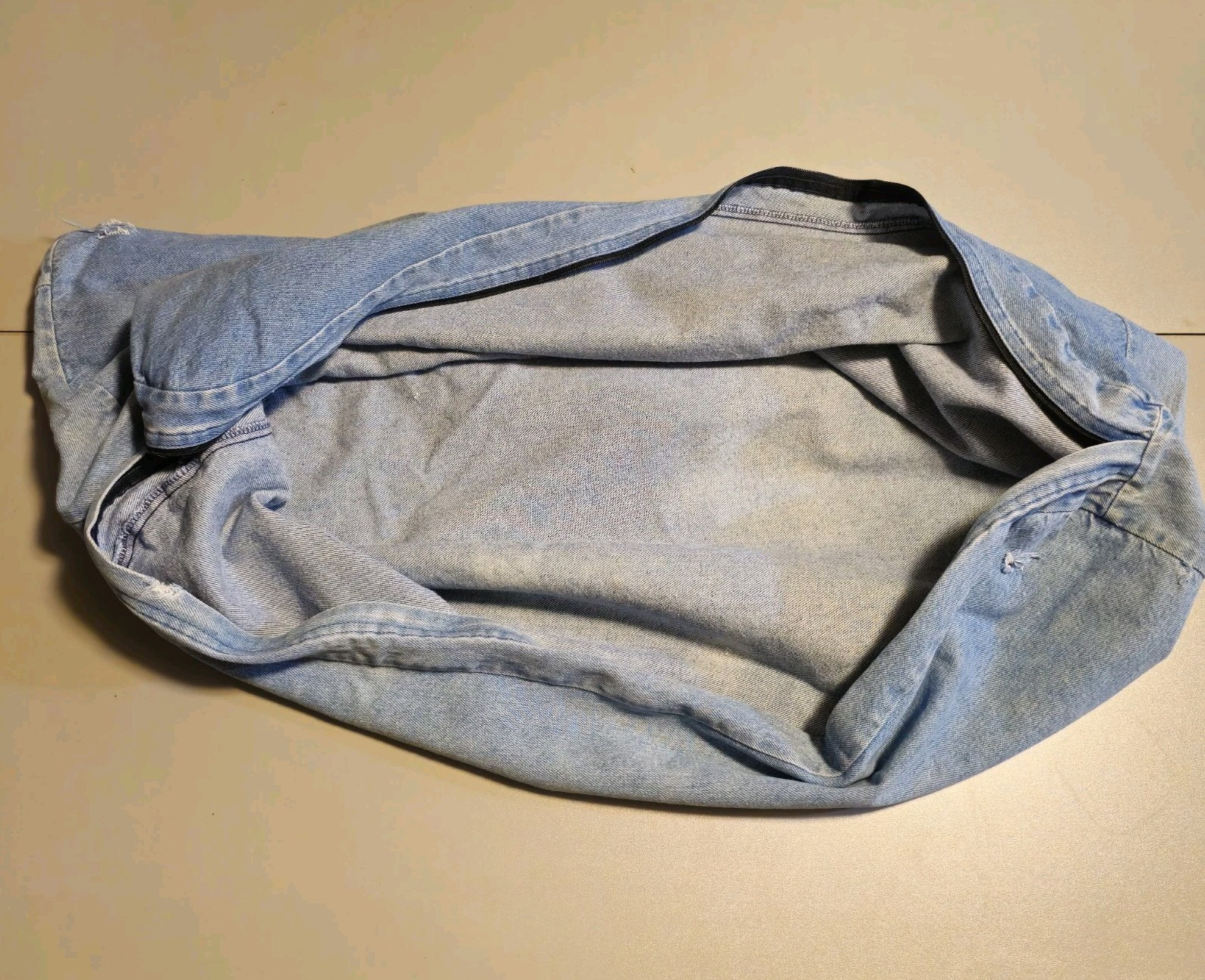 Vintage LL Bean Denim Large Sack Bag 26 X 34 Made In USA RARE