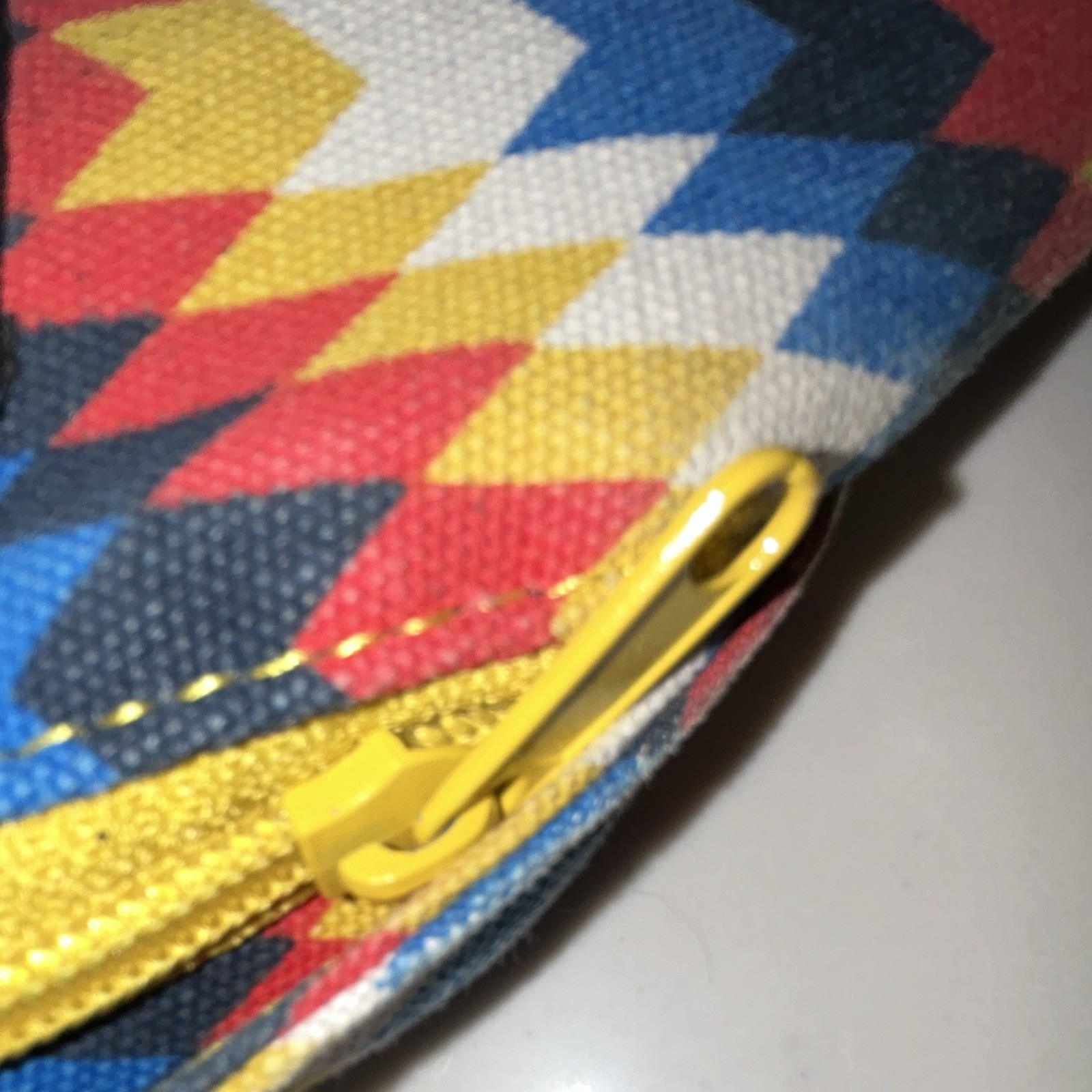 KAVU Multicolor Chevron Sling Bag Crossbody Zip/Buckle Closure Adjustable Strap
