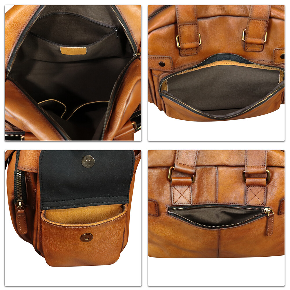 Genuine Leather Purse and Messenger Bag for Men Briefcase Crossbody Shoulder Bag