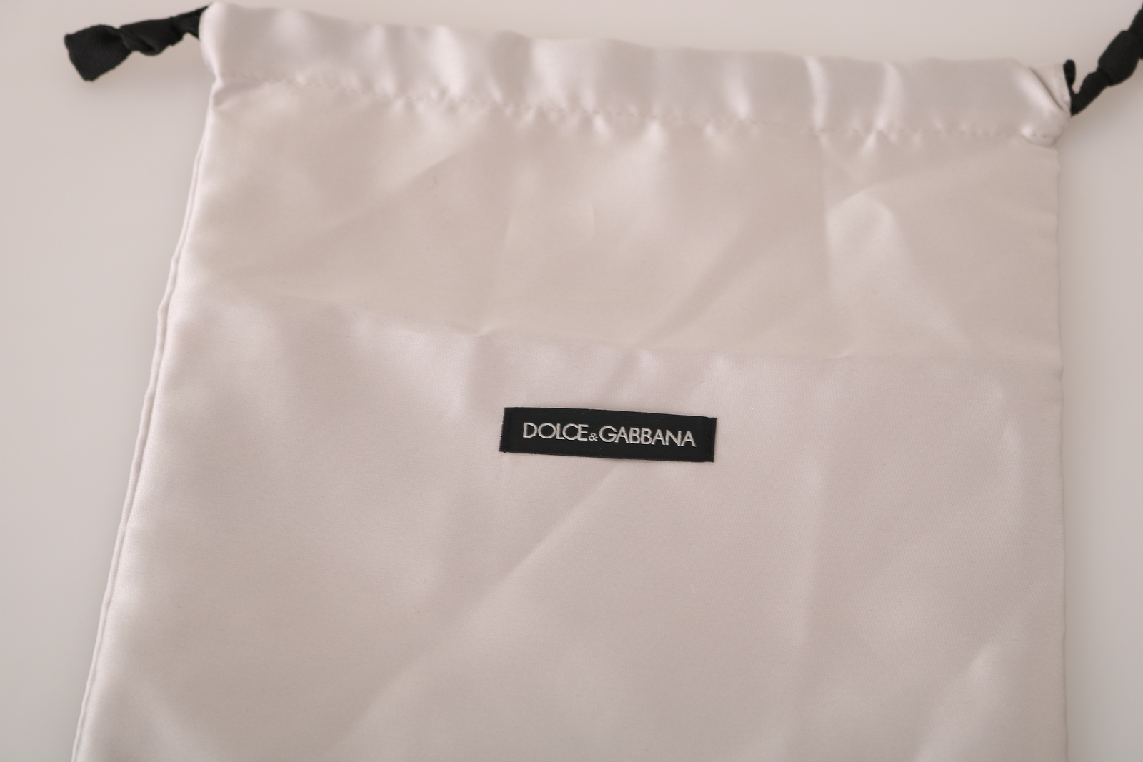DOLCE & GABBANA Dustbag Cover Bag Silver Drawstring Medium Shoebag 28cm x 25cm