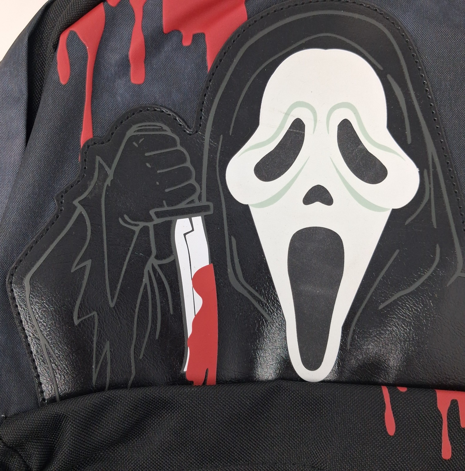 Scream Ghost Face Horror SLASHER Glow In The Dark Large Black Backpack NEW