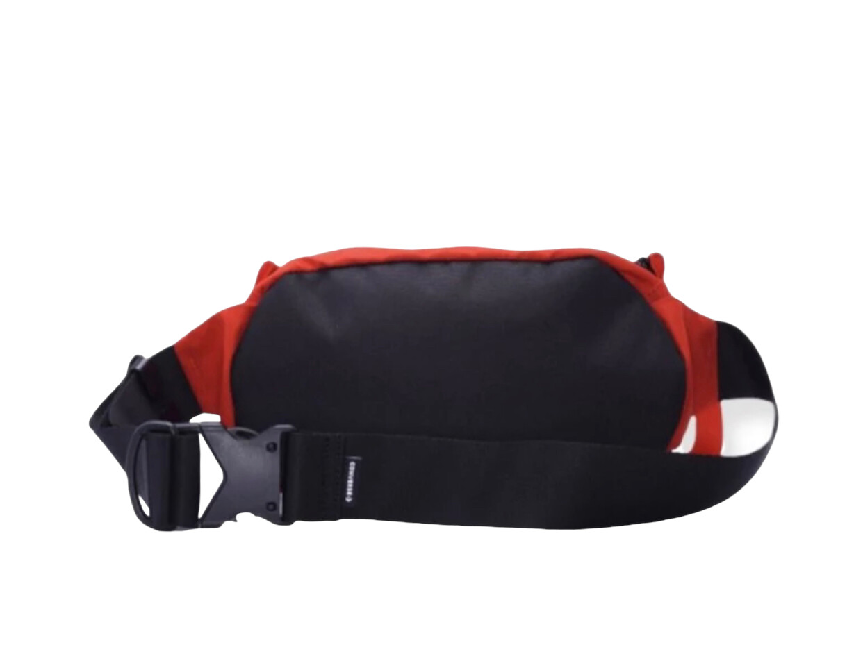 Converse Unisex Red Black Sling Pack, Adjustable, Zip Pockets, 10022098-A02