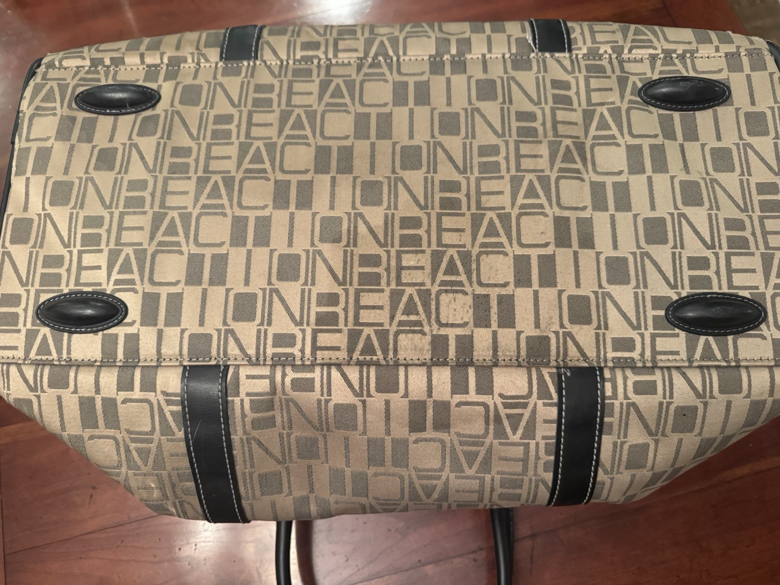 Kenneth Cole Reaction Brown/Gold Monogram Weekend Duffle