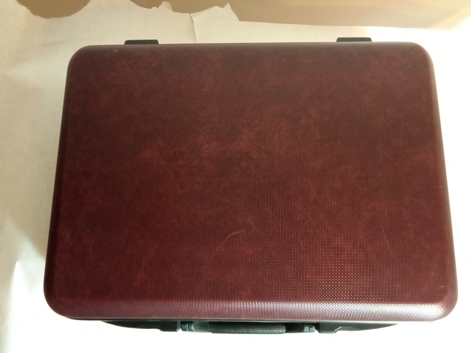 Vintage Briefcase Hard Maroon With Dual Key And Combination Locks