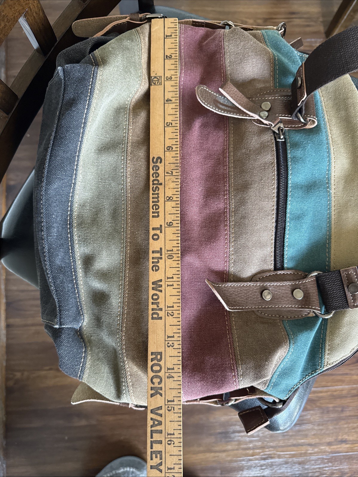 Canvas Natural Material Retro Messenger Tablet Travel Bag Manjianghong Unisex
