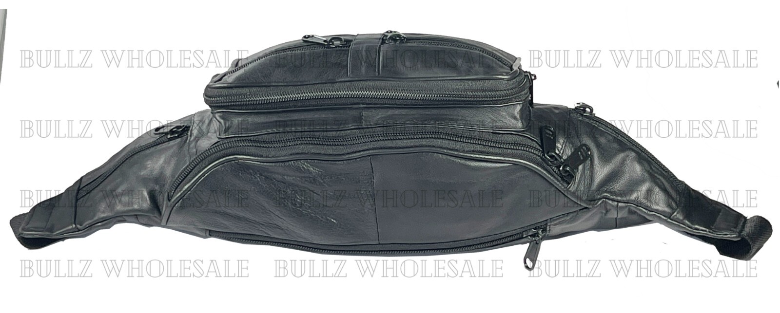 Bullz Lambskin Leather Medium Fanny Pack Travel Organizer Waist Bag