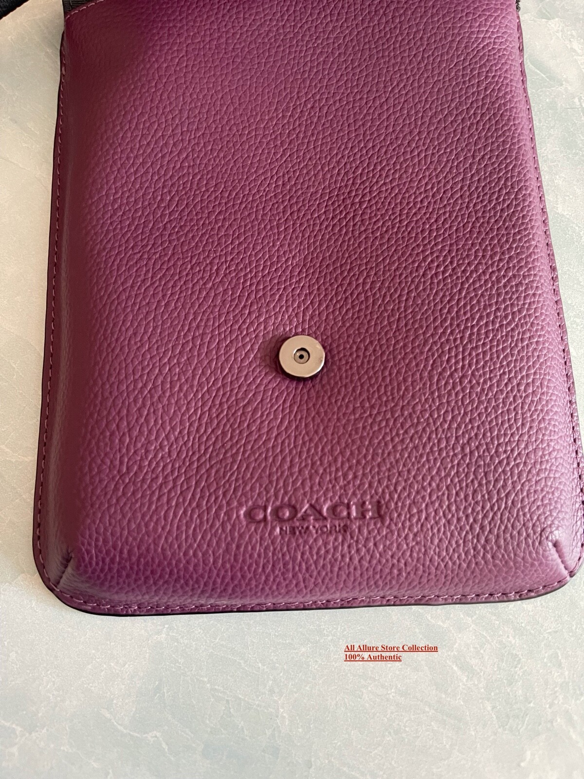 NEW AUTHENTIC COACH MENS LEATHER SMALL HUDSON CROSS BODY BAG #1309 Dark Grape