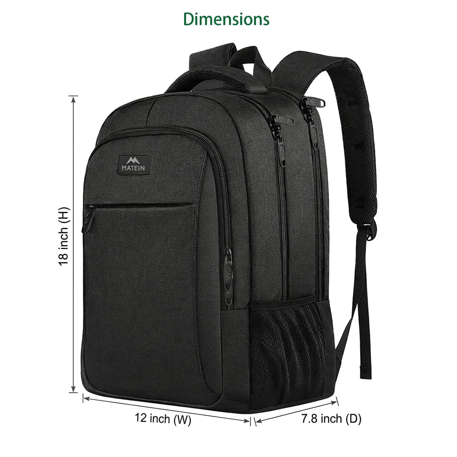 MATEIN Business Laptop Backpack, 15.6 Inch Travel Work Bag for Men Women | Wa…