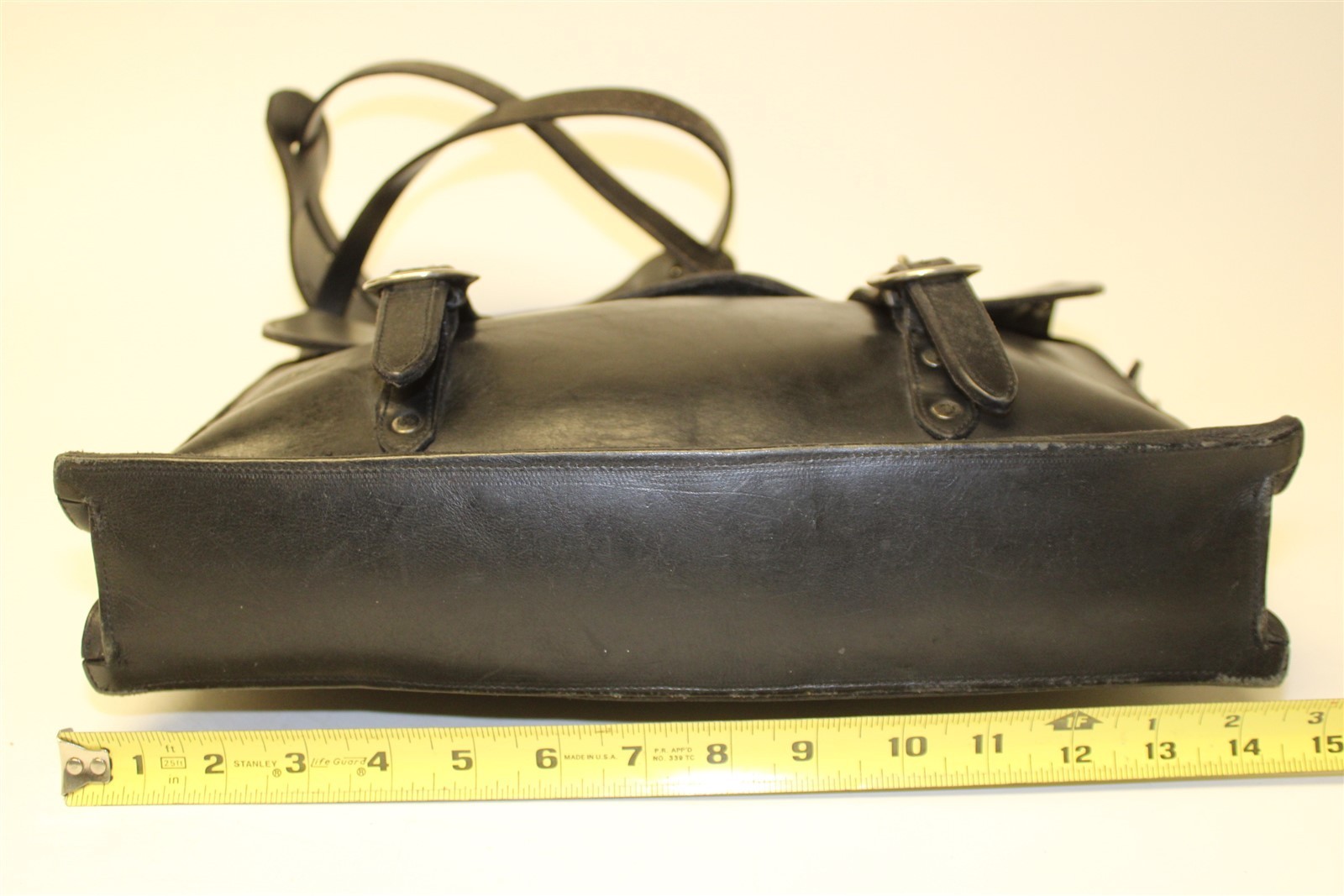 Premium Thick Leather Hand Crafted Large Black Messenger Bag