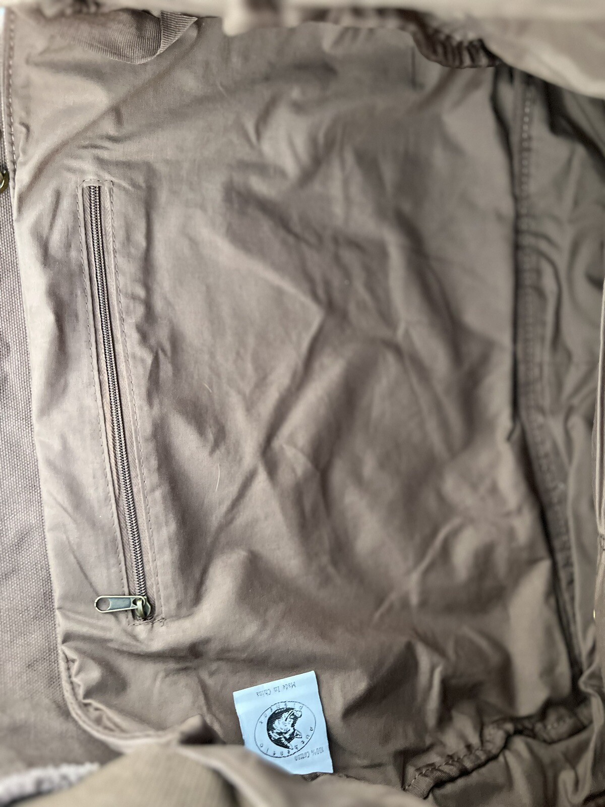 NWT Authentic Pigment 100% Cotton Raw-Edge Messenger Java “You’ve Earned It”