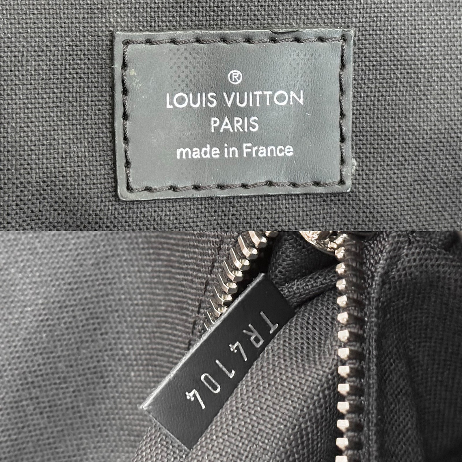 LOUIS VUITTON Christopher MM N41379 Damier Graphite Backpack Black Leather Men’s