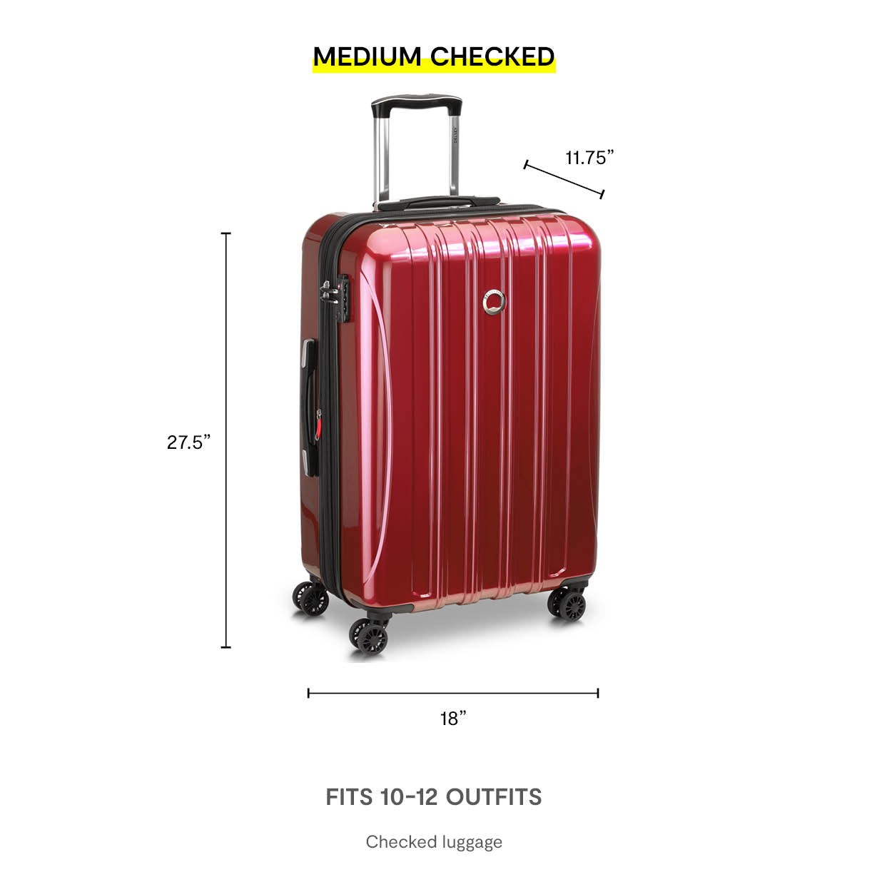 DELSEY Paris Helium Aero Hardside Expandable Luggage Spinner Wheels 25 Inch U4