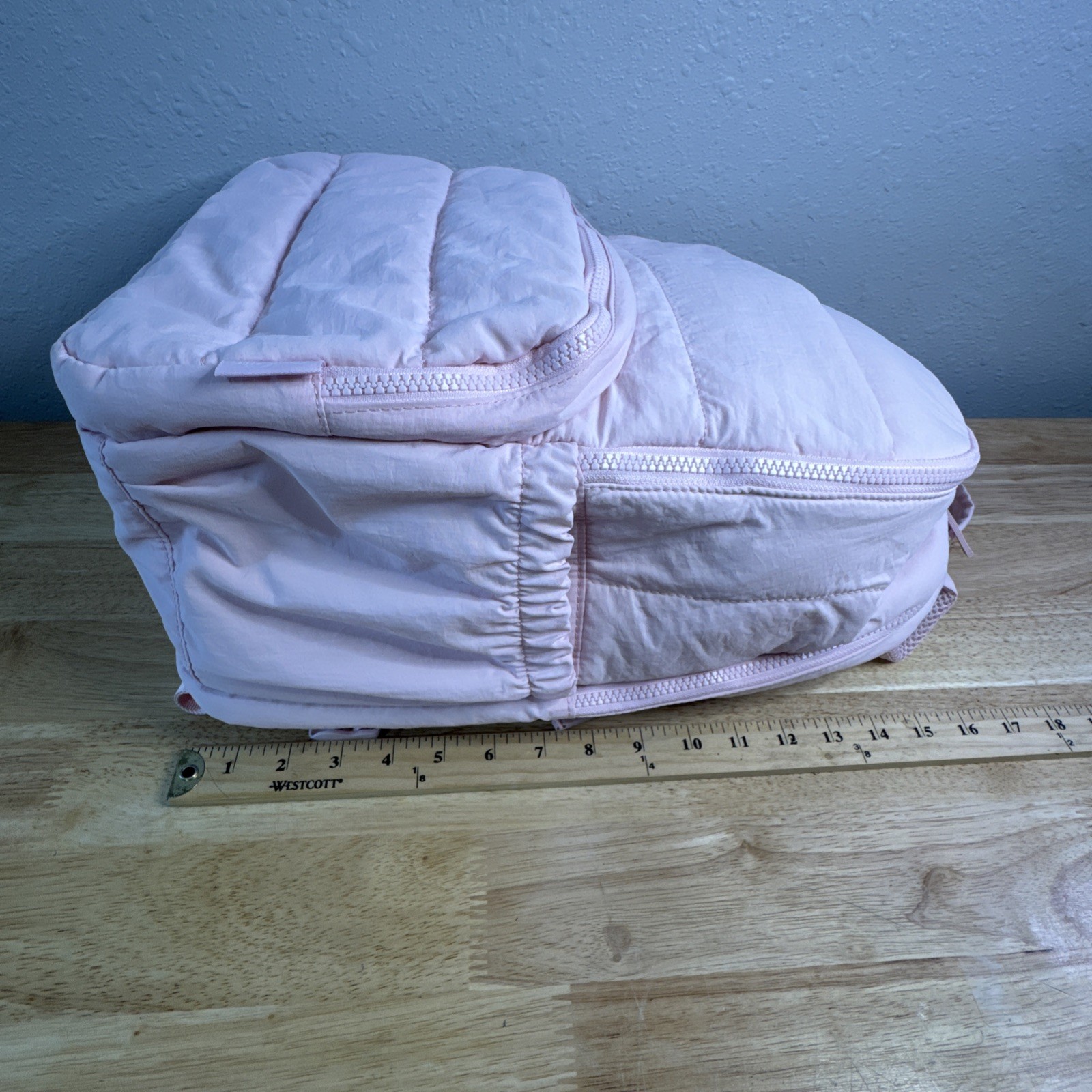 Uselike Quilted Puffer Backpack Pink Laptop Travel School Bookbag Bag