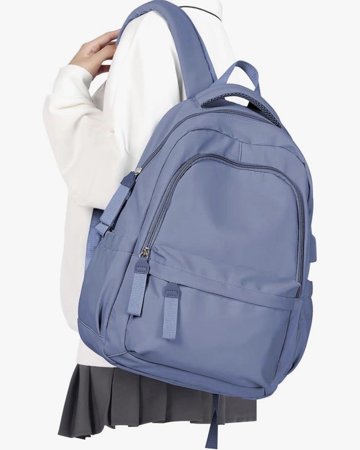 Waterproof 14″ Laptop Backpack USB Charging Port Office School Travel Bag NWT
