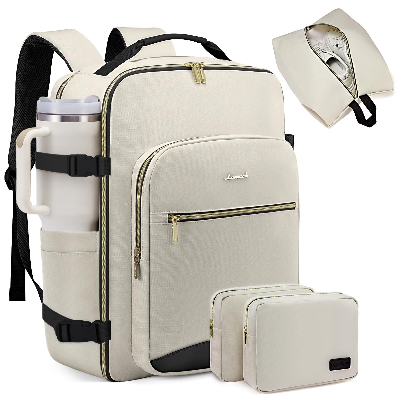 40L Large Travel Backpack for Women Men, 17 Inch Carry on Backpack for Travel…
