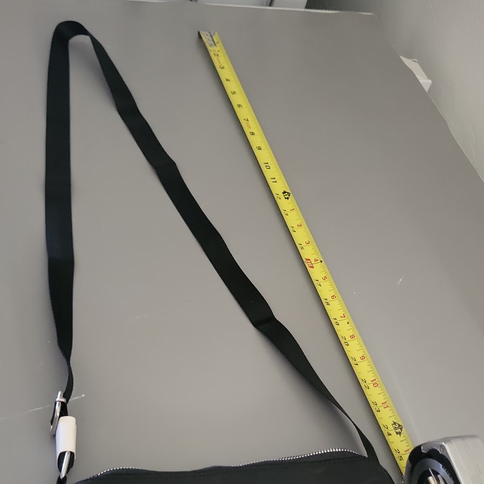 Born Concept Black Crossbody Bag Adjustable Strap Zip Closure Multiple Pockets