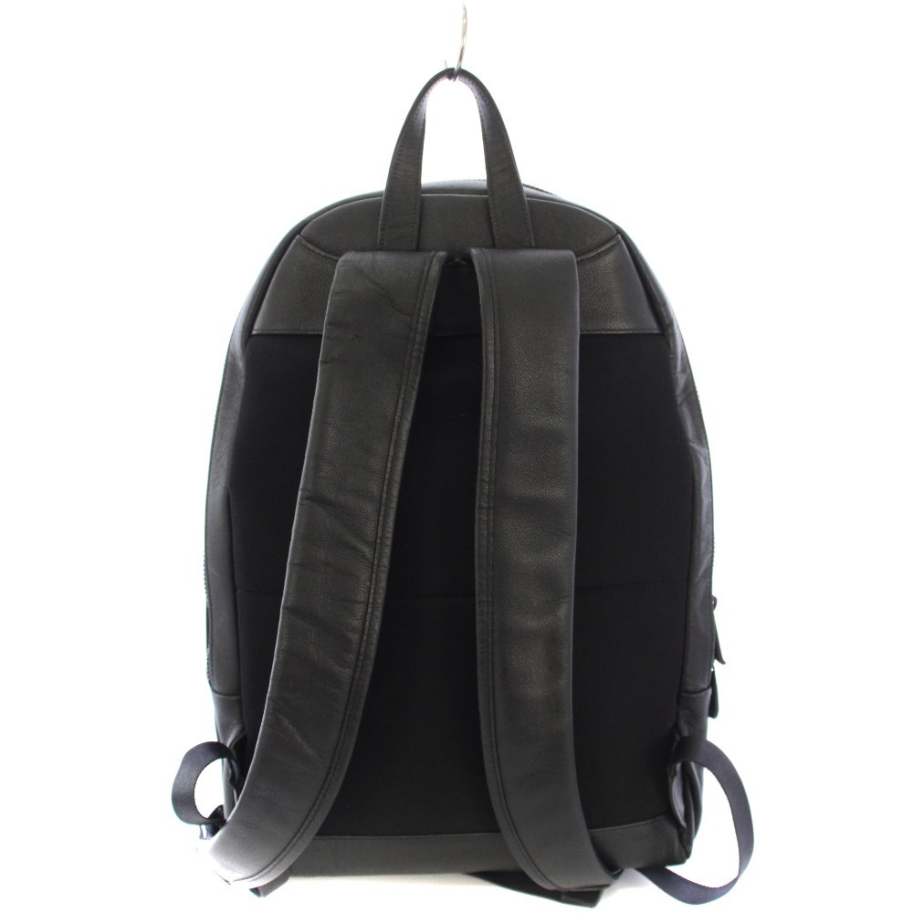 FARO Leather Backpack Black Vintage Men’s Rucksack 17.5in Adjustable Strap B