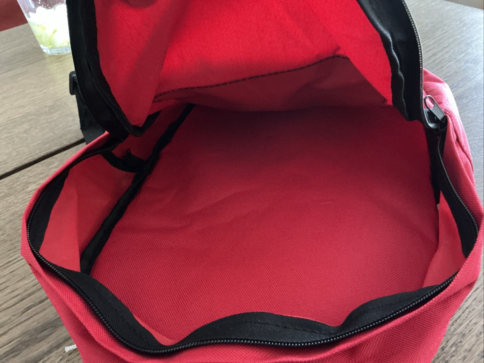 Ready America Small Red Backpack School Books Hiking Camping-12×10 In