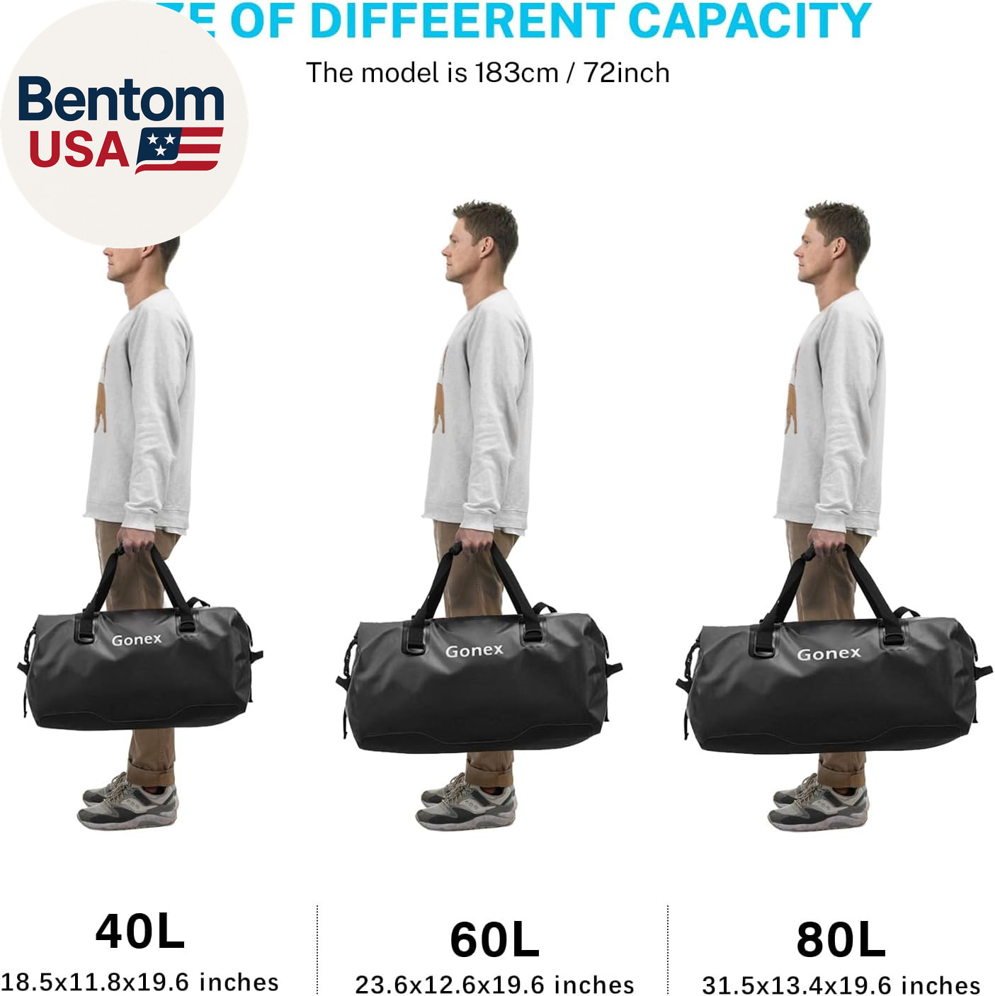 Extra Large Waterproof Duffle Travel Dry Duffel Bag Heavy Duty Bag with Durable