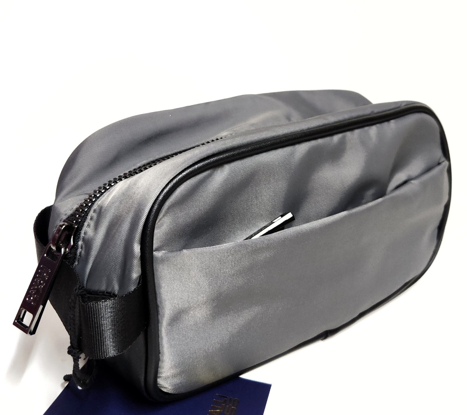 Cavalli Class by Roberto Cavalli Men’s Wash Toiletry Bag Dark Grey Black NWT