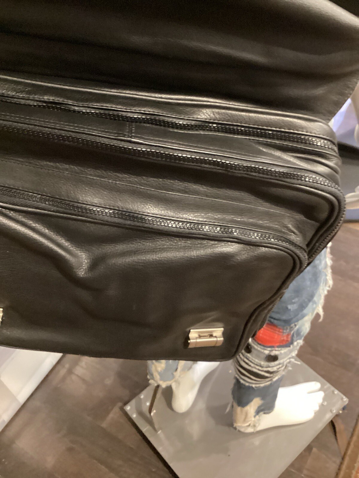 leather briefcase 4 Compartments