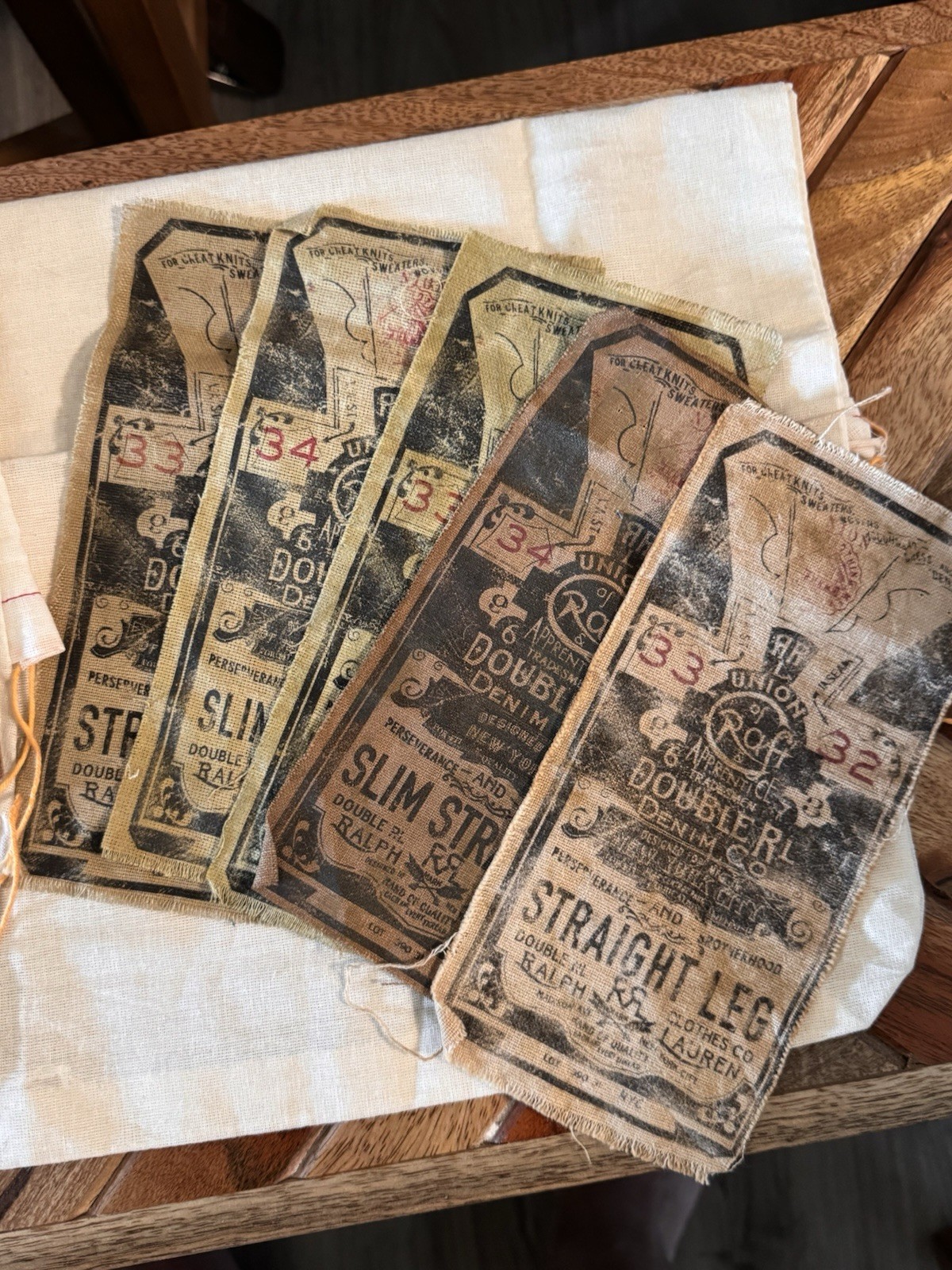 RRL Double RL Drawstring & Paper bags, Vintage Garment Tags Separately Or As Lot