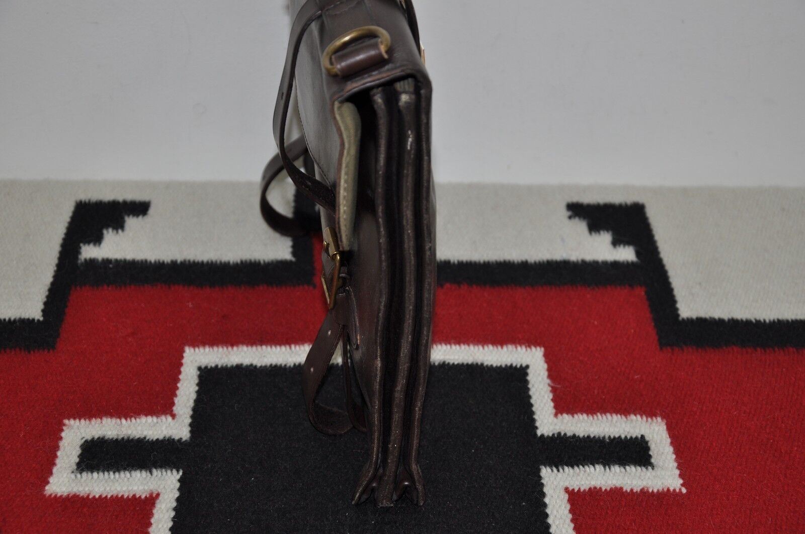 Ralph Lauren RRL Distressed Brown Leather Briefcase Messenger Bag